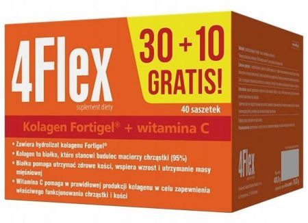 4Flex Kolagen nowej generacji + witamina C, 40 saszetek