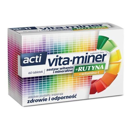 Acti Vita-miner + Rutyna + witamina C, 60 tabletek powlekanych