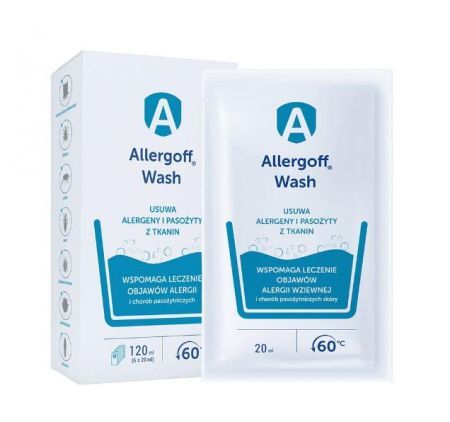 Allergoff Wash - Dodatek do prania 6 sztuk x 20 ml