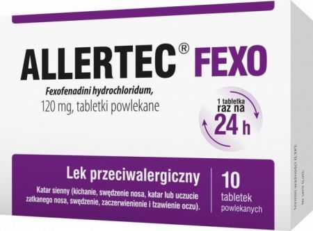 Allertec Fexo 120 mg, 10 tabletek