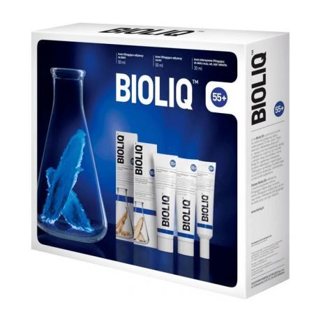 Bioliq 55+, krem liftingująco-odżywczy na dzień, 50 ml + krem na noc, 50 ml + krem pod oczy, 30 ml
