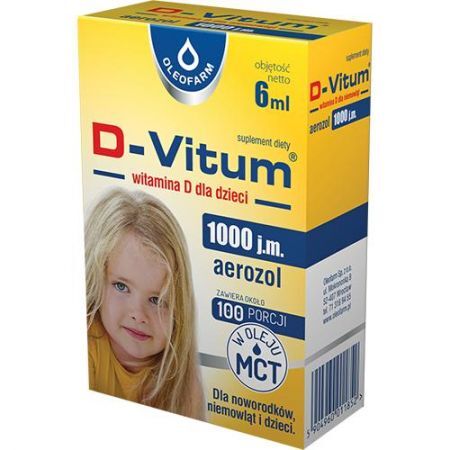 D-Vitum witamina D 1000 j.m. aerozol, 6ml