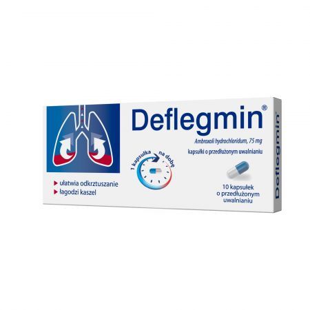 Deflegmin 75 mg, 10 kapsułek