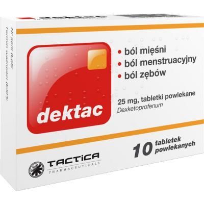 DEKTAC, 25 mg, 10 tabletek powlekanych