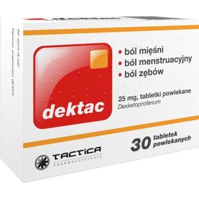 DEKTAC, 25 mg, 30 tabletek powlekanych