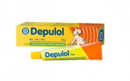 Depulol (5% + 5% + 6%)/ 100 g, żel dla dzieci od 6 miesiąca, 20g