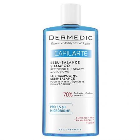 DERMEDIC CAPILARTE SEBU-BALANCE szampon przywracający równowagę do włosów przetłuszczających się, 300ml