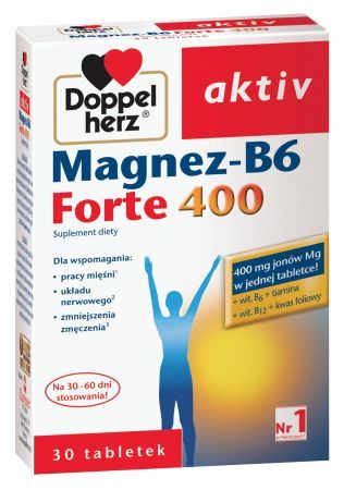 Doppelherz Aktiv Magnez - B6 Forte 400, 30 tabletek