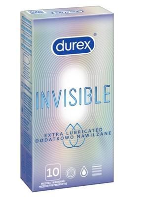 Durex Invisible Dodatkowo nawilżane, 10 sztuk