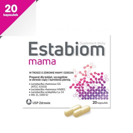 Estabiom Mama (Estabiom Pregna), 20 kapsułek (KRÓTKA DATA do 2022-07-31)