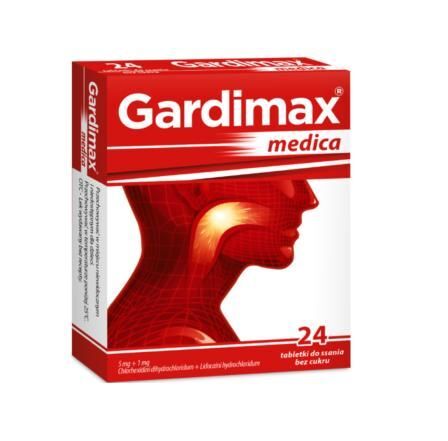 Gardimax Medica 5 mg + 1 mg, 24 tabletki do ssania