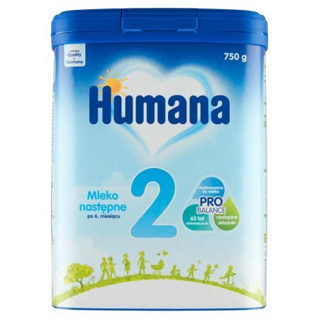 Humana 2 Mleko następne po 6 miesiącu, 750g (KRÓTKA DATA do2022-08-12)
