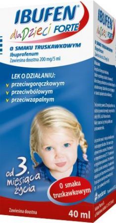 Ibufen dla dzieci Forte truskawka, zawiesina 40 ml