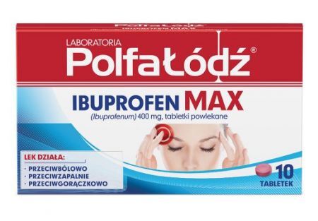 Ibuprofen Max 400mg, 10 tabletek powlekanych