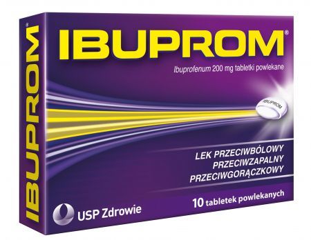 Ibuprom 200 mg, 10 tabletek