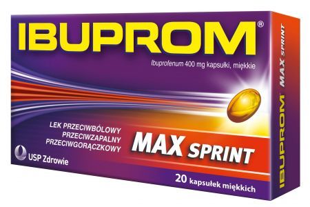 Ibuprom Max Sprint 400 mg, 20 kapsułek