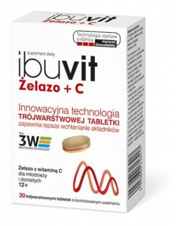 Ibuvit Żelazo + C, 30 tabletek