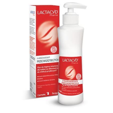 Lactacyd Pharma, płyn ginekologiczny do higieny intymnej, przeciwgrzybiczy, 250 ml