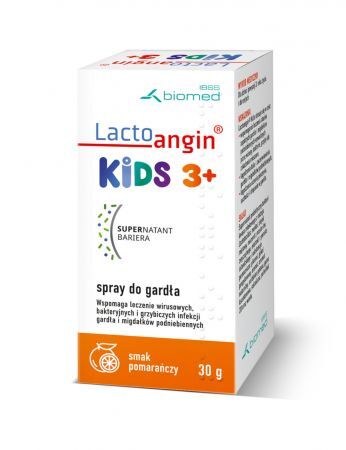 Lactoangin®KIDS spray do gardła smak pomarańczowy, 30g (KRÓTKA DATA do 2022-06-30)