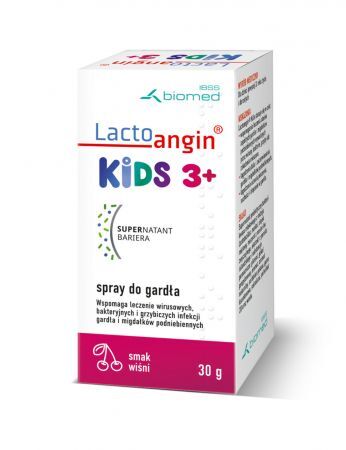 Lactoangin®KIDS spray do gardła smak wiśniowy, 30g (KRÓTKA DATA do 2022-06-30)
