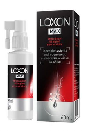 Loxon 5% LOXON MAX, 50 mg/ml, płyn na skórę 60ml
