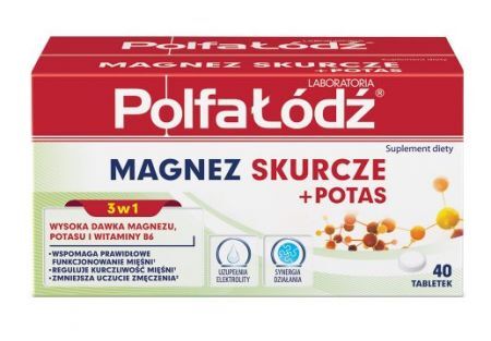 Magnez Skurcze + Potas, 40 tabletek