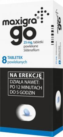 Maxigra Go 25 mg x 8 tabl. powl.