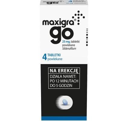 Maxigra Go 25mg, 4 tabletki powlekane