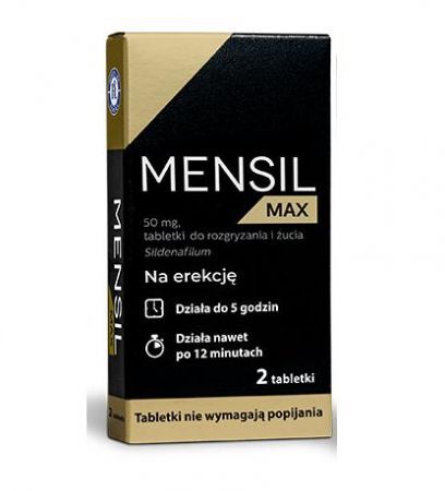 MENSIL MAX, 50 mg, 2 tabletki do rozgryzania i żucia