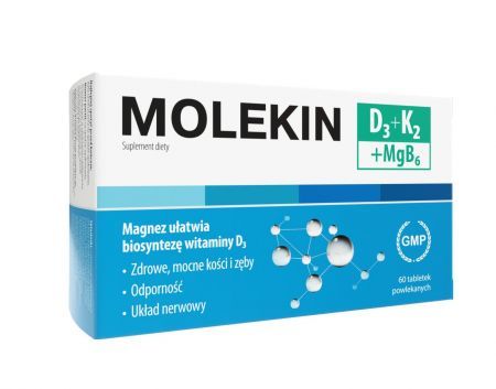 Molekin D3 + K2 + MgB6, 60 tabletek