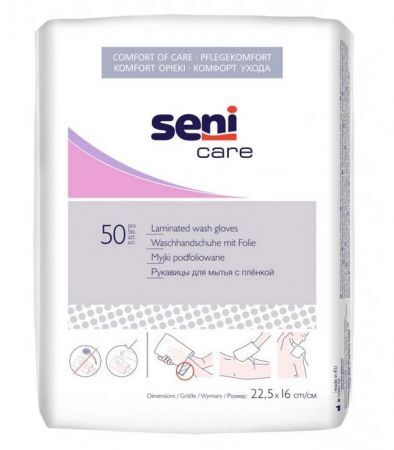 Myjki higieniczne, podfoliowane Seni Care 50 szt.