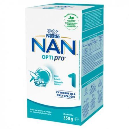 Nestle NAN Optipro 1, mleko początkowe dla niemowląt od urodzenia, 350g