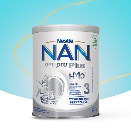 Nestle NAN Optipro Plus 3 HM-O, mleko modyfikowane Junior dla dzieci po 1 roku, 800 g