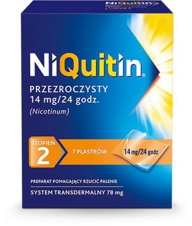 Niquitin Plaster NiQuitin ® Przezroczysty / 14 mg, 7 sztuk