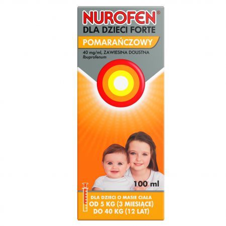 Nurofen dla dzieci Forte pomarańczowy 40 mg/ ml, 100 ml