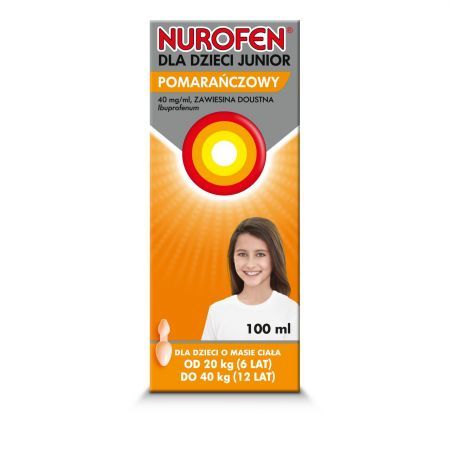 Nurofen dla dzieci Junior pomarańczowy 40 mg/ ml, 100 ml