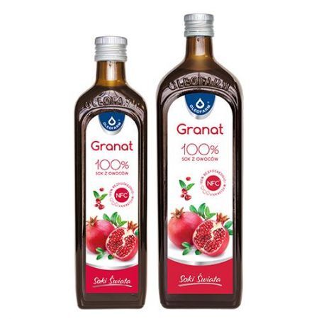 Oleofarm Soki Świata Granat, 100% sok z owoców, 980ml (KRÓTKA DATA do 2022-08-31)