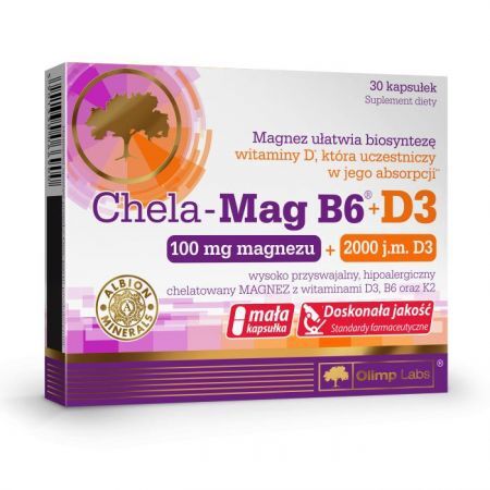 Olimp Chela-Mag B6 + D3, 30 kapsułek