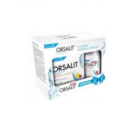 Orsalit dla dorosłych, doustny płyn nawadniający, smak cytrynowo-malinowy, 4,46 g x 10 saszetek + dodatkowo drink, 200ml