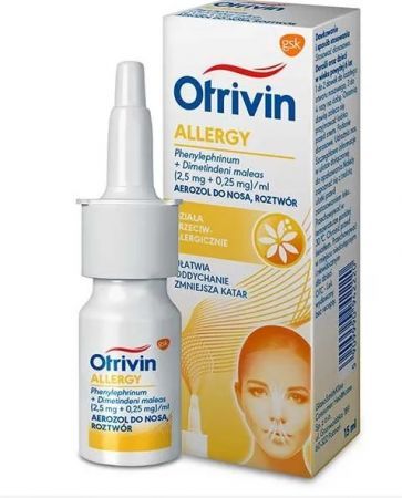 Otrivin Allergy (2,5 mg + 0,25 mg)/ ml, aerozol do nosa, 15 ml