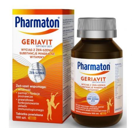 Pharmaton Geriavit, 100 tabletek powlekanych
