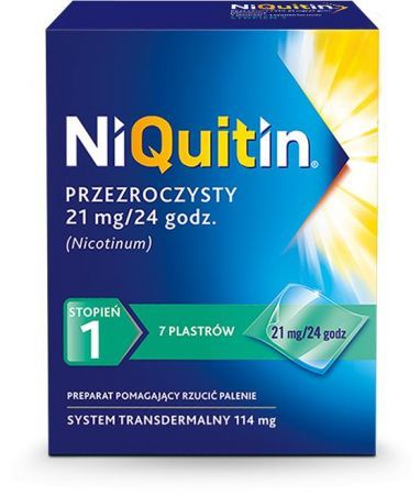 Plaster NiQuitin ® Przezroczysty / 21 mg, 7 sztuk