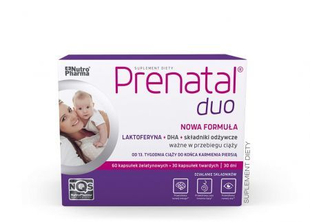 Prenatal® duo 60,4 g,  30 kapsułek twardych + 60 kapsułek żelatynowych