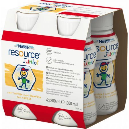 Resource Junior, preparat odżywczy powyżej 1 roku, smak waniliowy, 4 x 200 ml