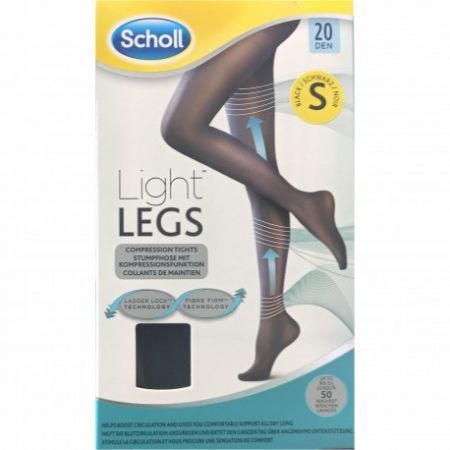 Scholl Light Legs Rajstopy Uciskowe 20 DEN, czarne S