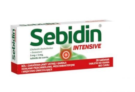 Sebidin Intensive, 20 tabletek do ssania