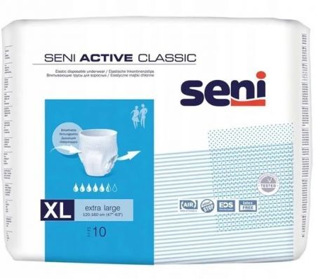 Seni Active Classic, majtki chłonne, Extra Large, 120-160 cm, 10 sztuk