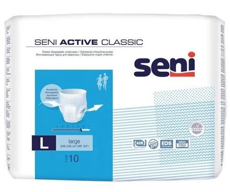 Seni Active Classic, majtki chłonne, Large, 110-135 cm, 10 sztuk