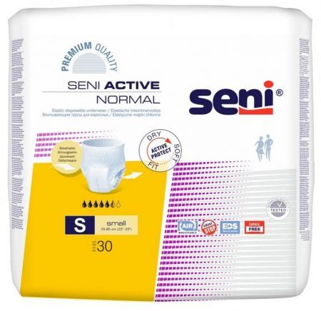 Seni Active Normal, majtki chłonne, Small, 55-85 cm, 30 sztuk
