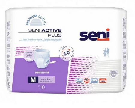 Seni Active Plus, majtki chłonne, Medium, 80-110 cm, 10 sztuk